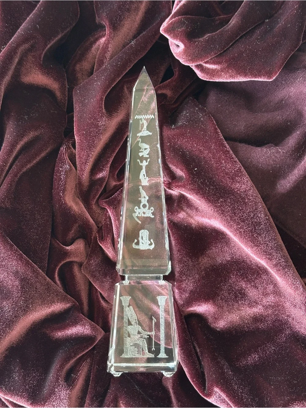 Asfor Pharaonic Clear Crystal Obelisk - Egyptian